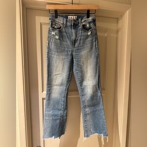 Daze Distressed Mini Flare Jeans